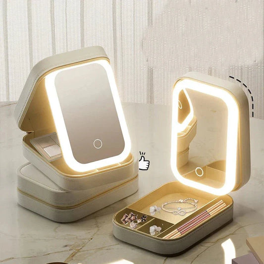 LED Mirror Makeup & Jewellery Box