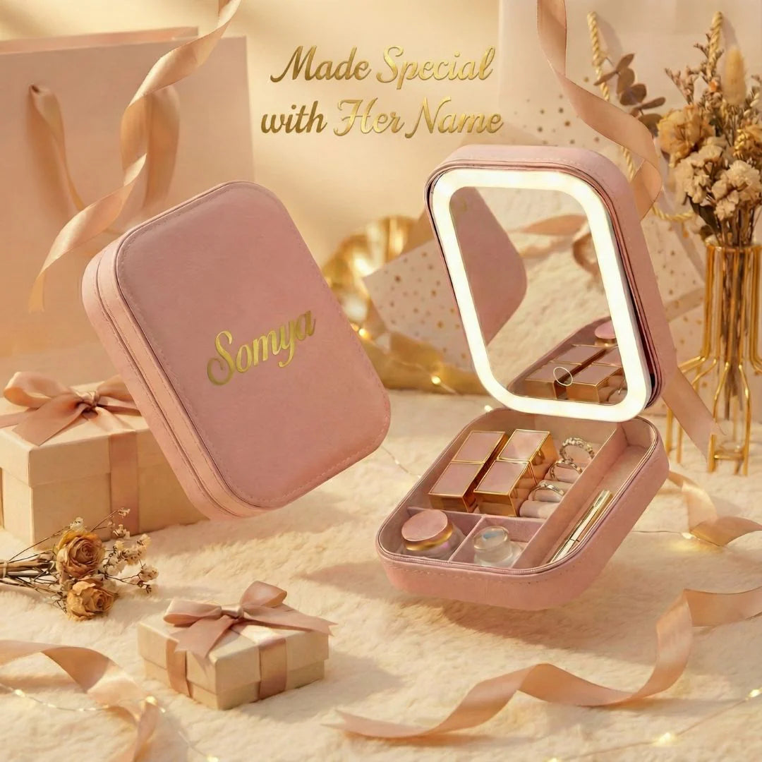 LED Mirror Makeup & Jewellery Box