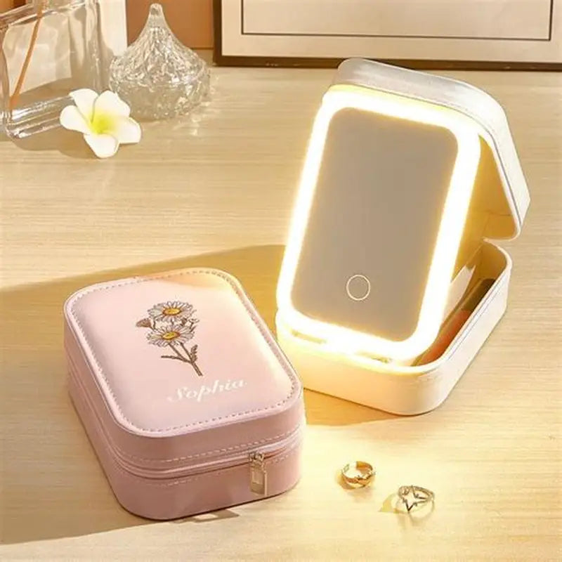 LED Mirror Makeup & Jewellery Box