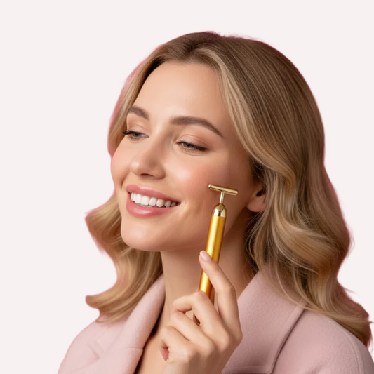 24K Gold Facial  Massager With Micro Vibrations